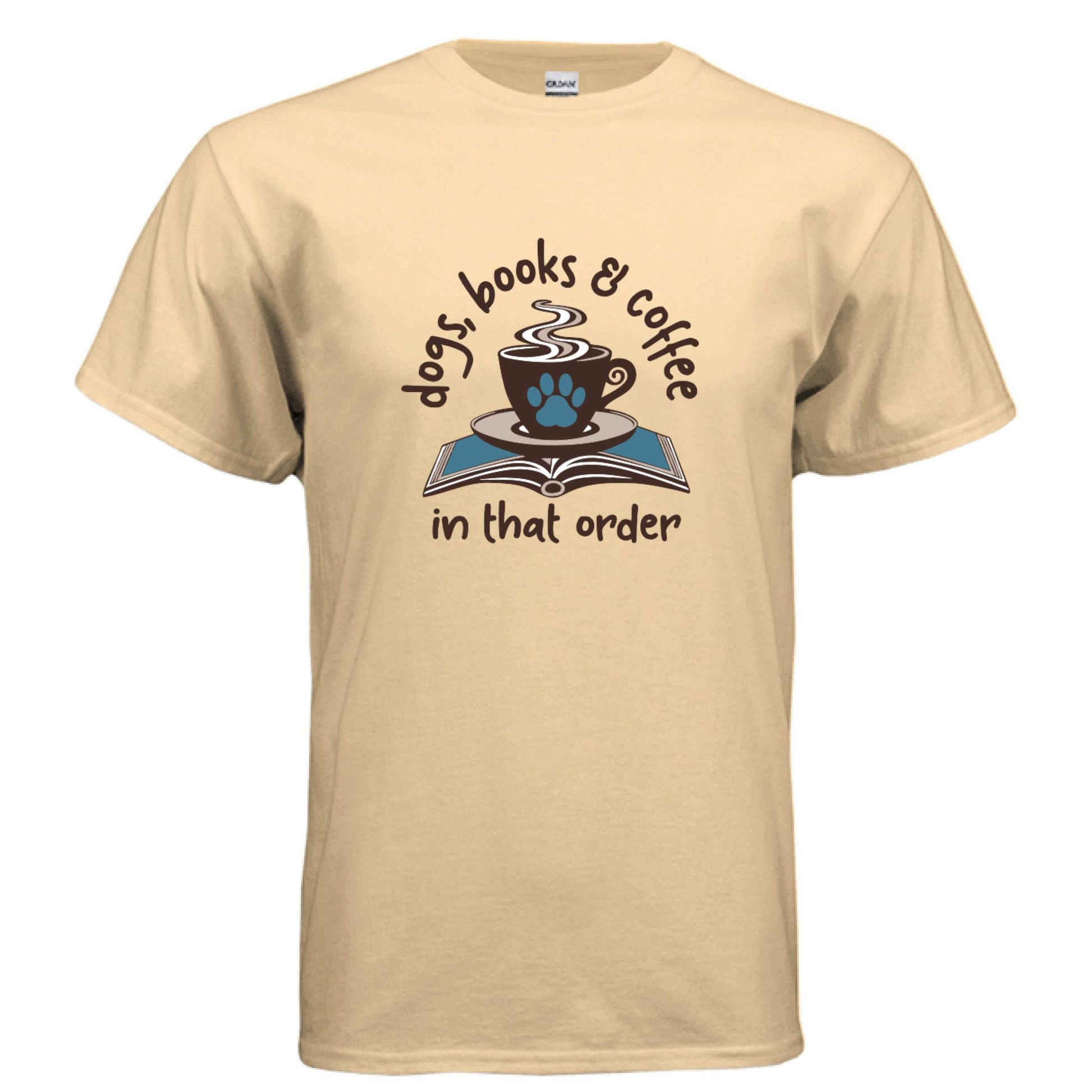 Dogs Books Coffee T-Shirt - Literary Pet Parent Lifestyle - Purrfect Pet Haven