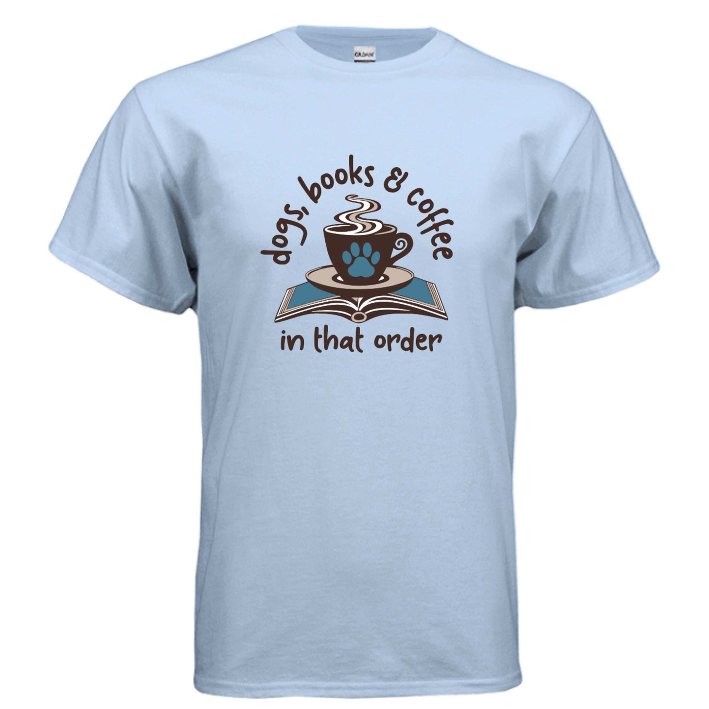 Dogs Books Coffee T-Shirt - Literary Pet Parent Lifestyle - Purrfect Pet Haven