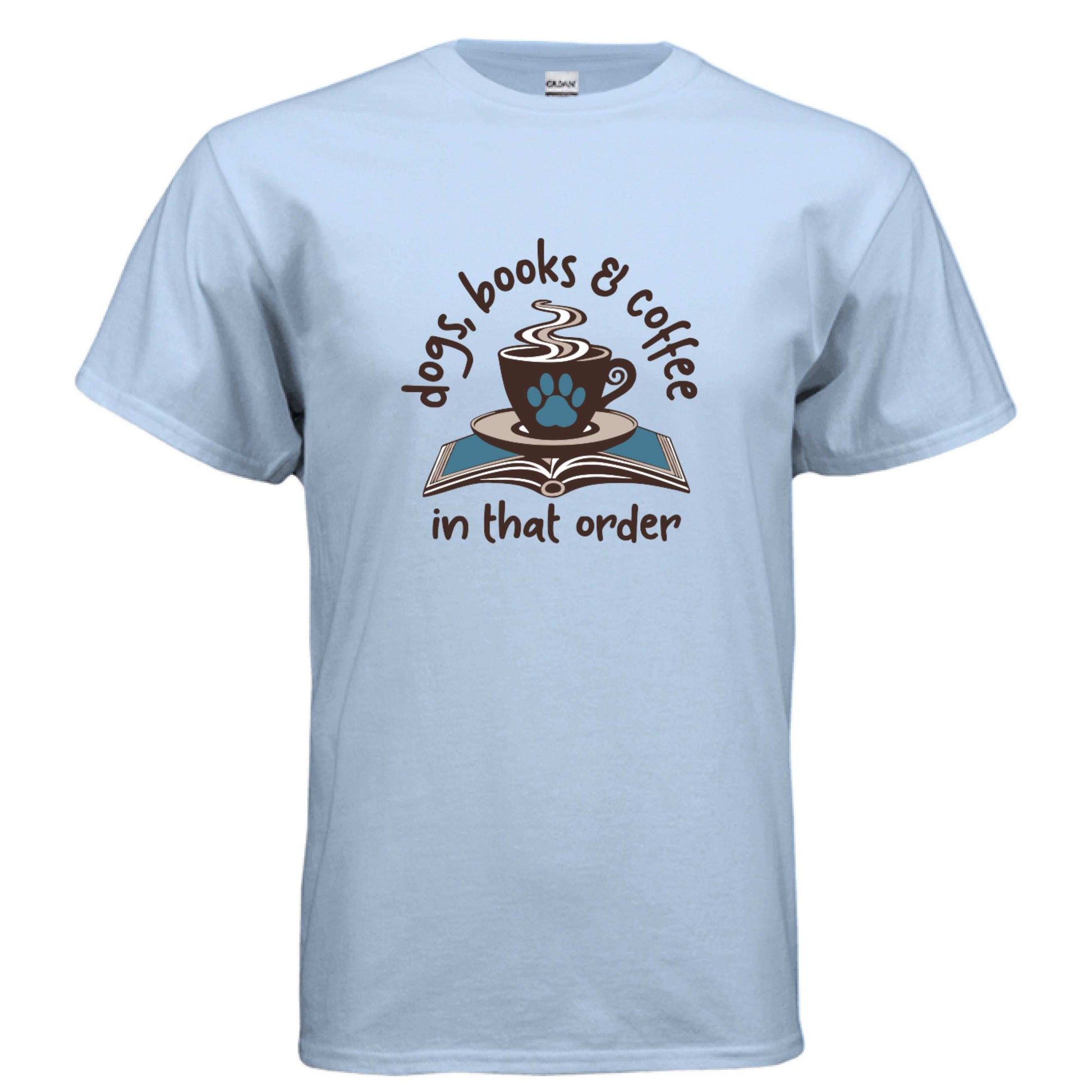 Dogs Books Coffee T-Shirt - Literary Pet Parent Lifestyle - Purrfect Pet Haven