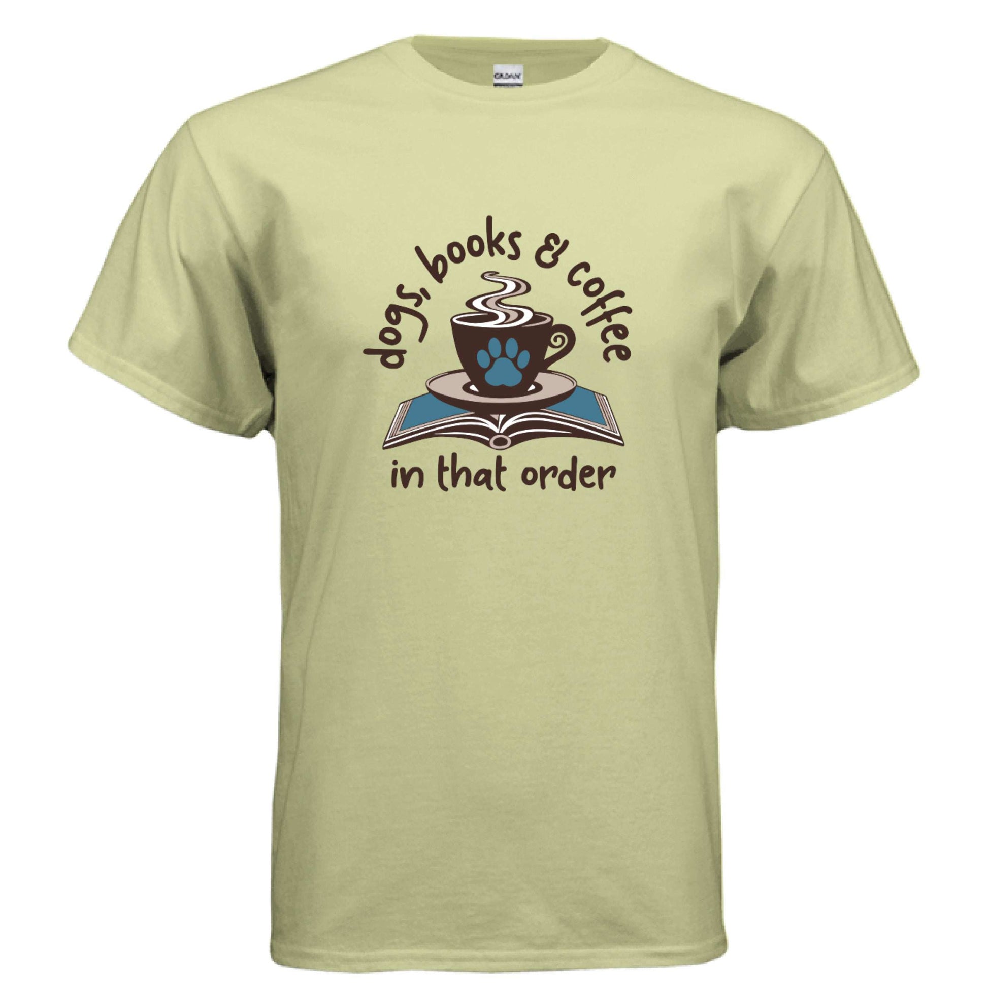 Dogs Books Coffee T-Shirt - Literary Pet Parent Lifestyle - Purrfect Pet Haven