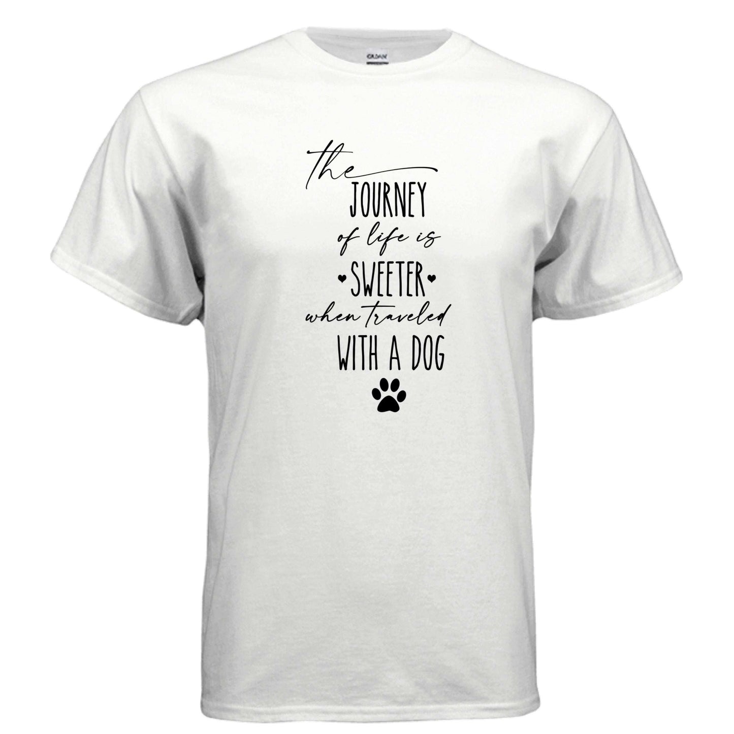 Journey of Life with a Dog T-Shirt - Dog Parent Adventure - Purrfect Pet Haven