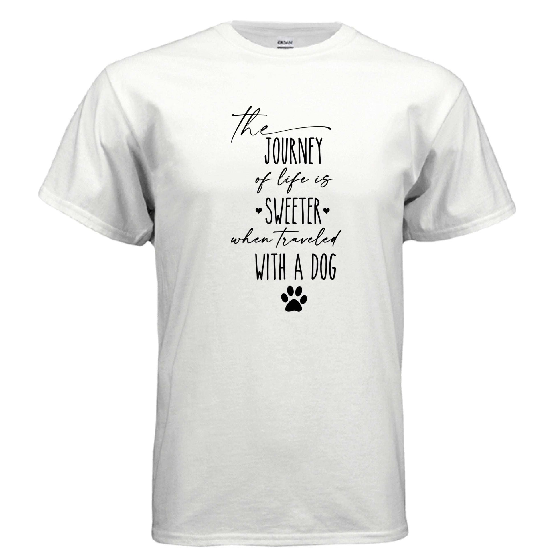 Journey of Life with a Dog T-Shirt - Dog Parent Adventure - Purrfect Pet Haven