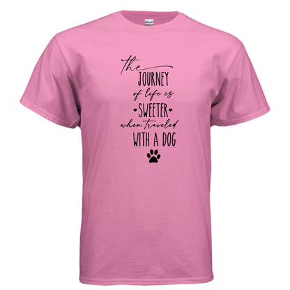 Journey of Life with a Dog T-Shirt - Dog Parent Adventure - Purrfect Pet Haven