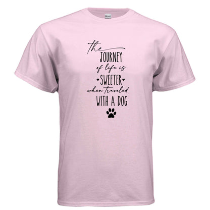 Journey of Life with a Dog T-Shirt - Dog Parent Adventure - Purrfect Pet Haven