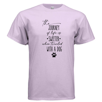 Journey of Life with a Dog T-Shirt - Dog Parent Adventure - Purrfect Pet Haven