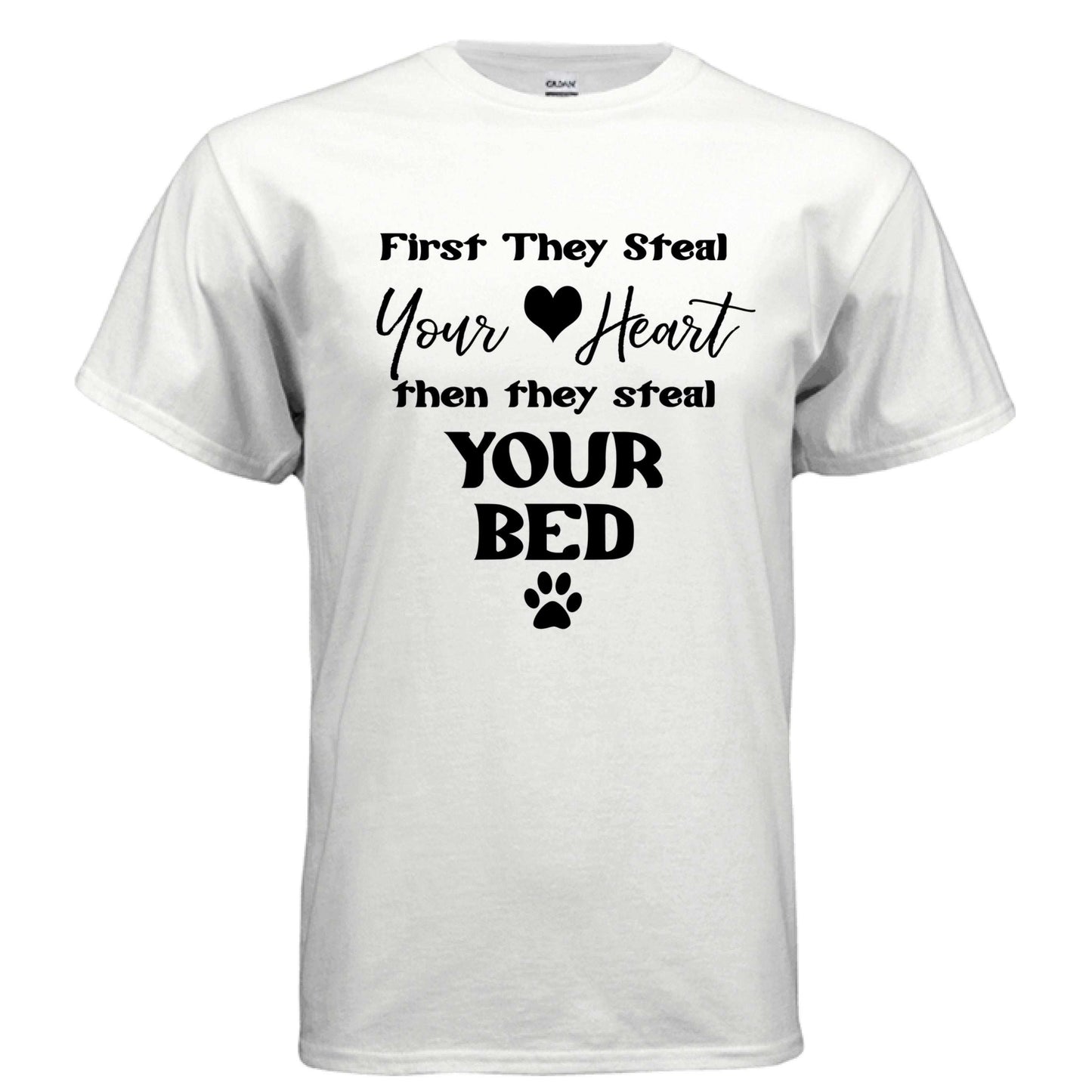 Steel Your Heart Then Bed T-Shirt - Funny Sleep Lover Tee - Purrfect Pet Haven