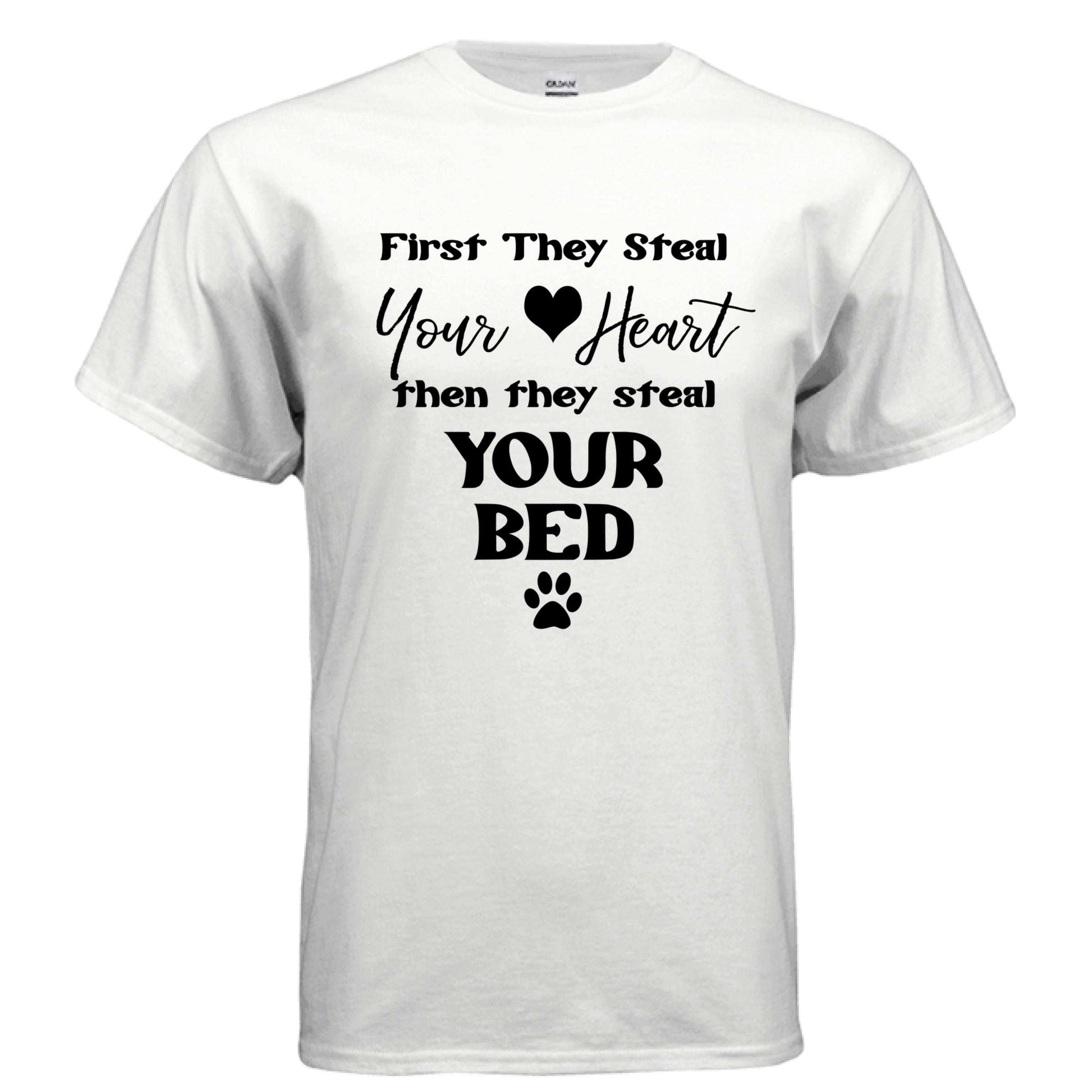 Steel Your Heart Then Bed T-Shirt - Funny Sleep Lover Tee - Purrfect Pet Haven