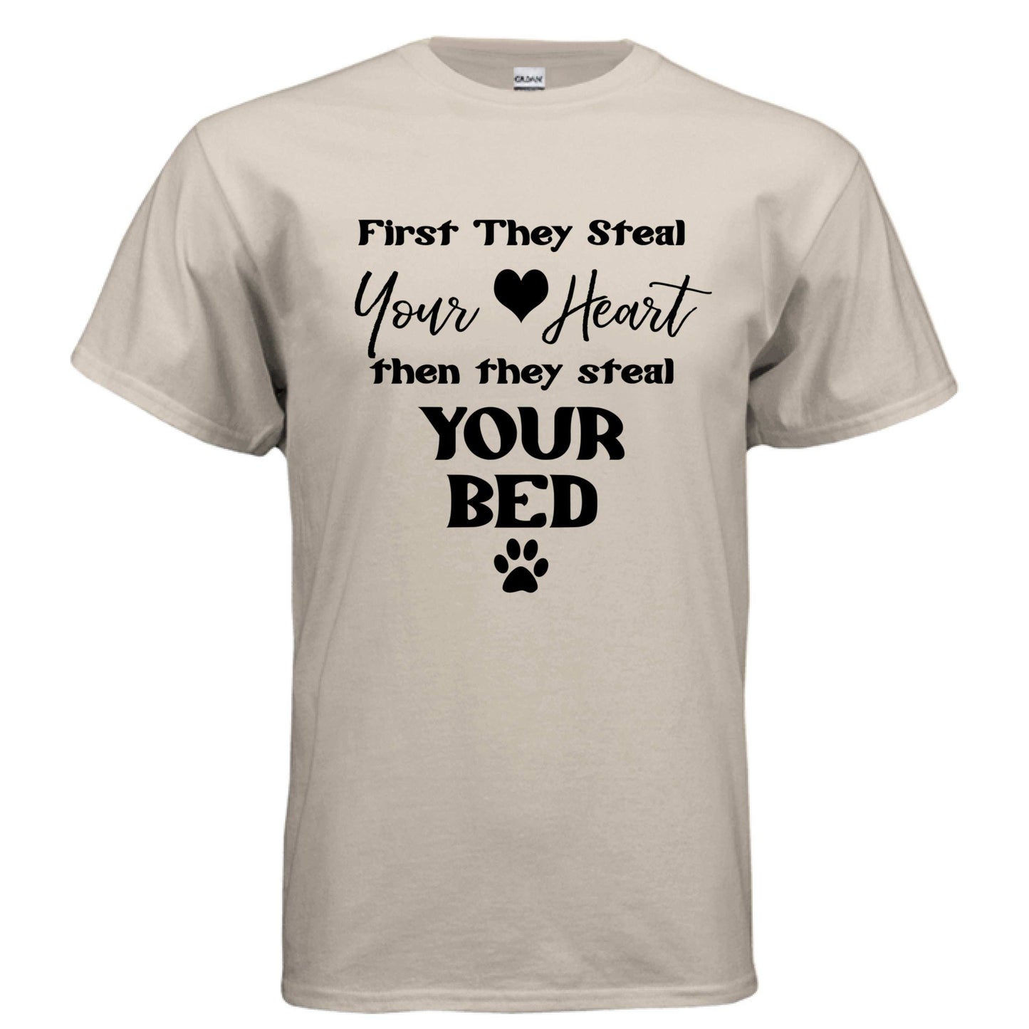 Steel Your Heart Then Bed T-Shirt - Funny Sleep Lover Tee - Purrfect Pet Haven