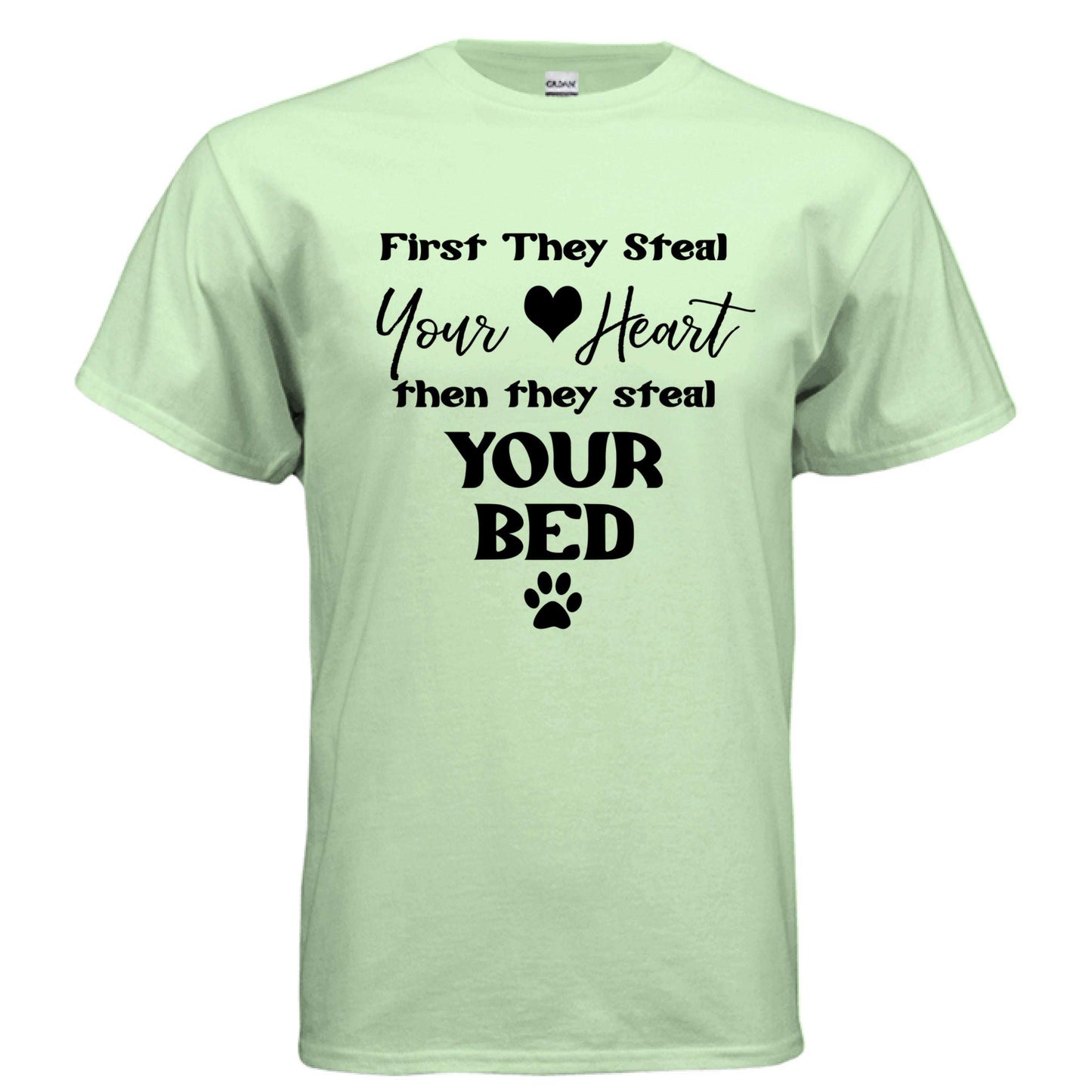 Steel Your Heart Then Bed T-Shirt - Funny Sleep Lover Tee - Purrfect Pet Haven