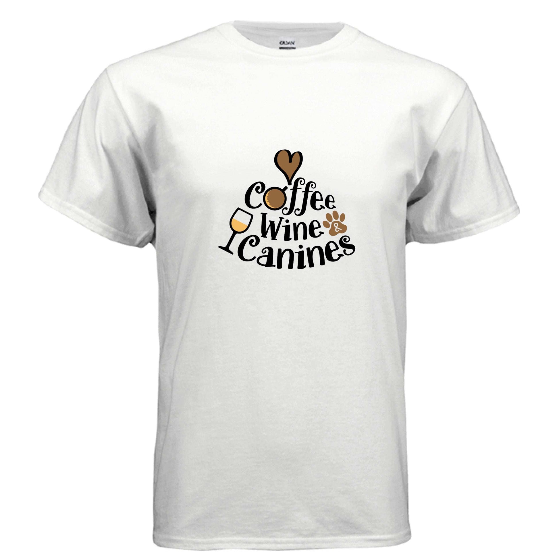 Love Coffee Wine Canines T-Shirt - Dog Parent Lifestyle - Purrfect Pet Haven