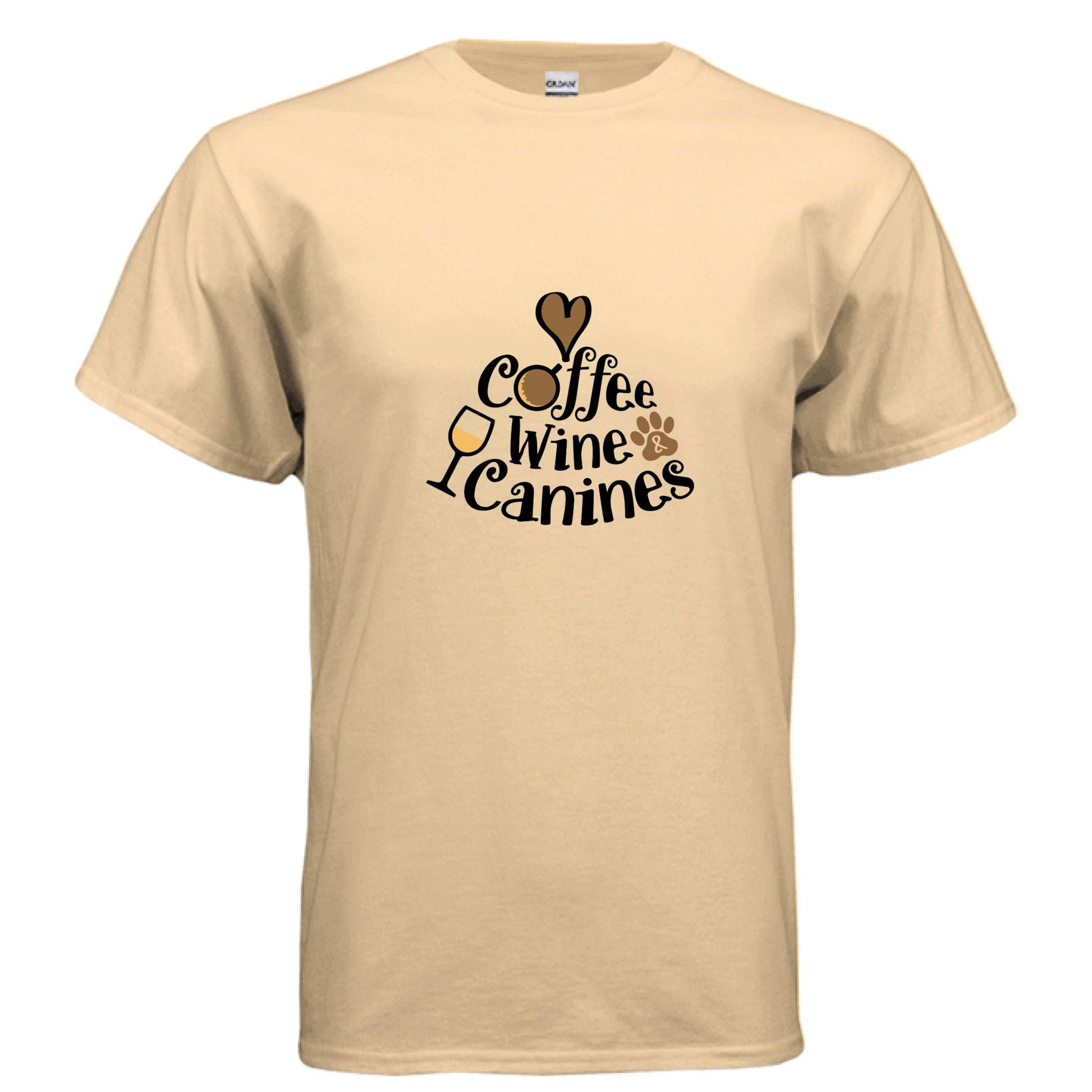 Love Coffee Wine Canines T-Shirt - Dog Parent Lifestyle - Purrfect Pet Haven
