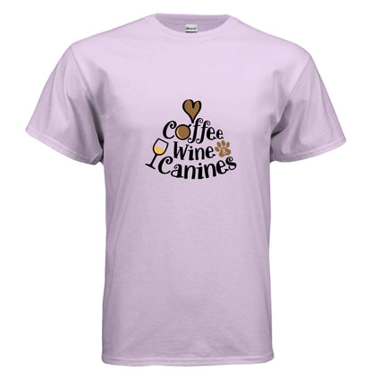 Love Coffee Wine Canines T-Shirt - Dog Parent Lifestyle - Purrfect Pet Haven