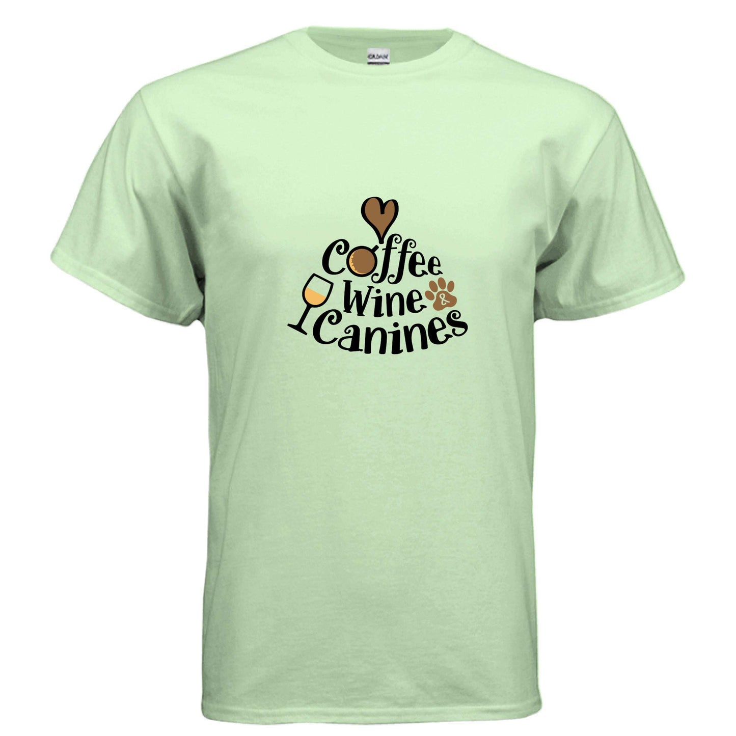 Love Coffee Wine Canines T-Shirt - Dog Parent Lifestyle - Purrfect Pet Haven