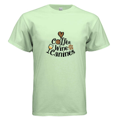 Love Coffee Wine Canines T-Shirt - Dog Parent Lifestyle - Purrfect Pet Haven