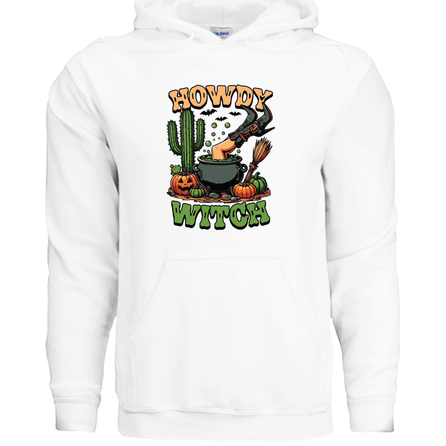 Howdy Upside Down Witch Hoodie Sweatshirt - Halloween Fun - Purrfect Pet Haven