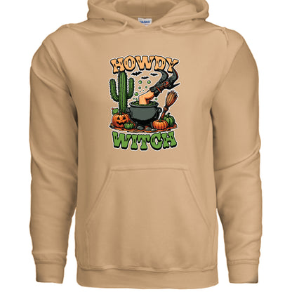 Howdy Upside Down Witch Hoodie Sweatshirt - Halloween Fun - Purrfect Pet Haven