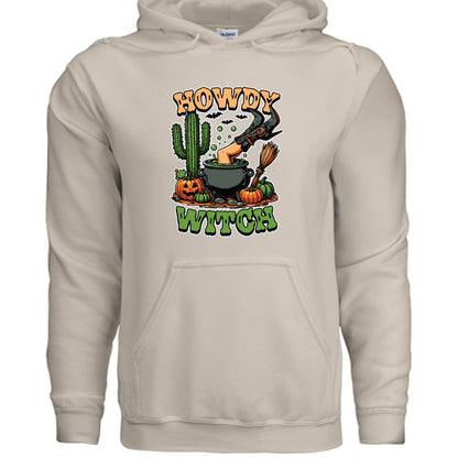 Howdy Upside Down Witch Hoodie Sweatshirt - Halloween Fun - Purrfect Pet Haven