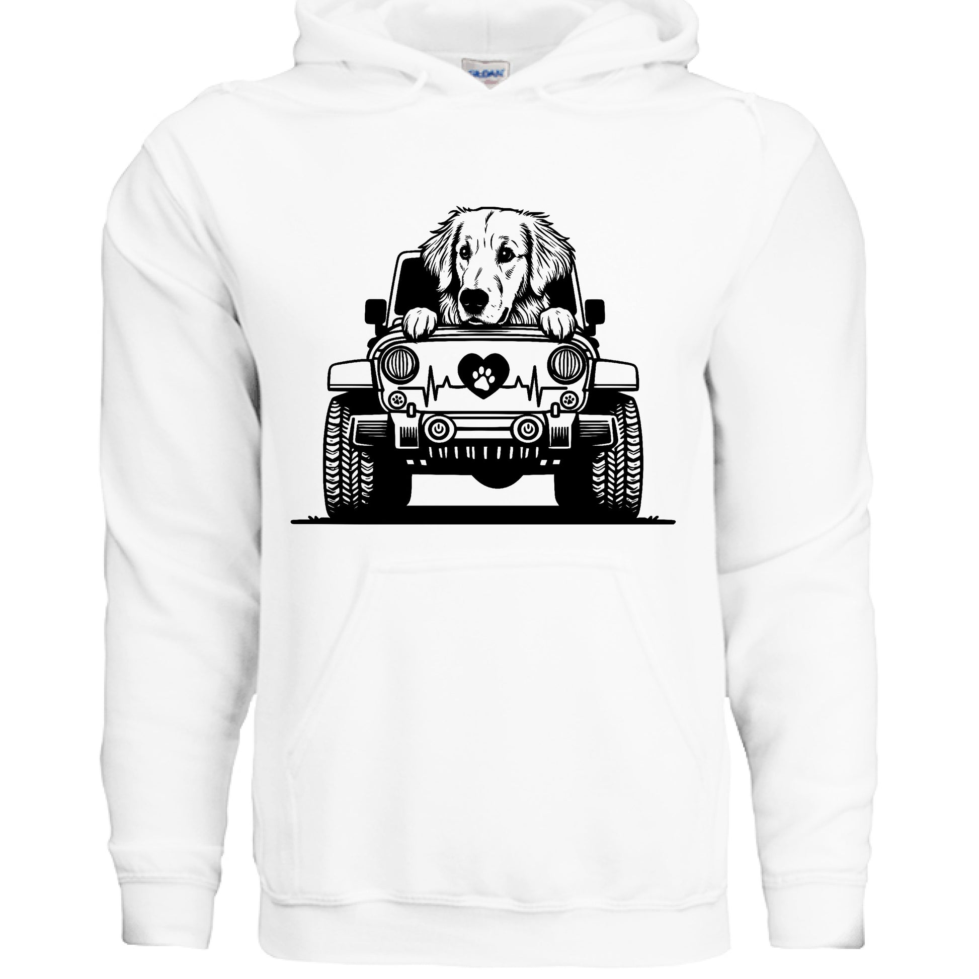 Jeep Autzen Golden Retriever Hoodie - Dog Lover Sweatshirt - Purrfect Pet Haven