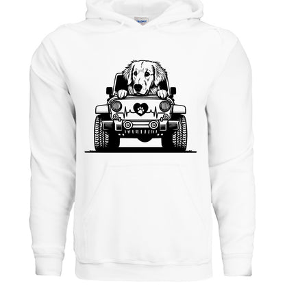 Jeep Autzen Golden Retriever Hoodie - Dog Lover Sweatshirt - Purrfect Pet Haven