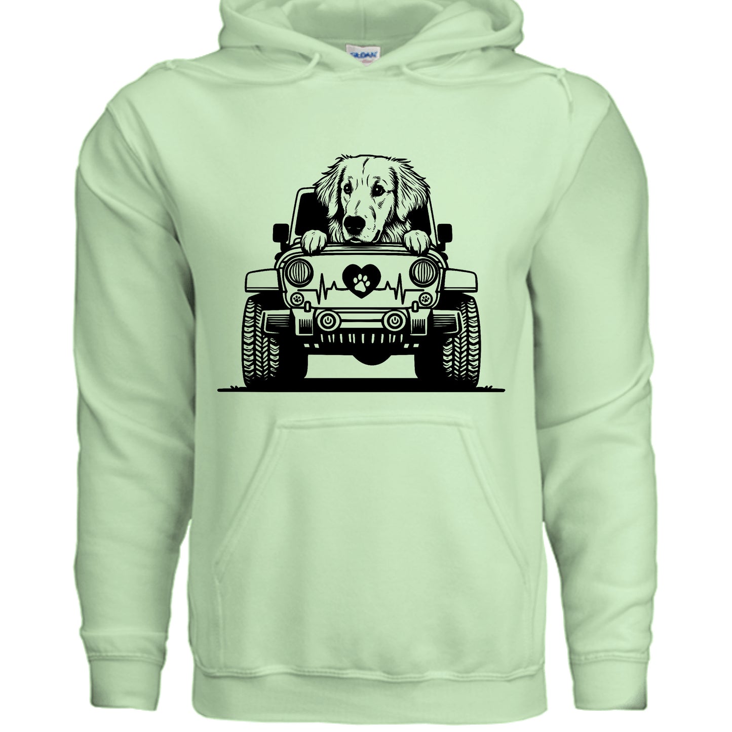 Jeep Autzen Golden Retriever Hoodie - Dog Lover Sweatshirt - Purrfect Pet Haven