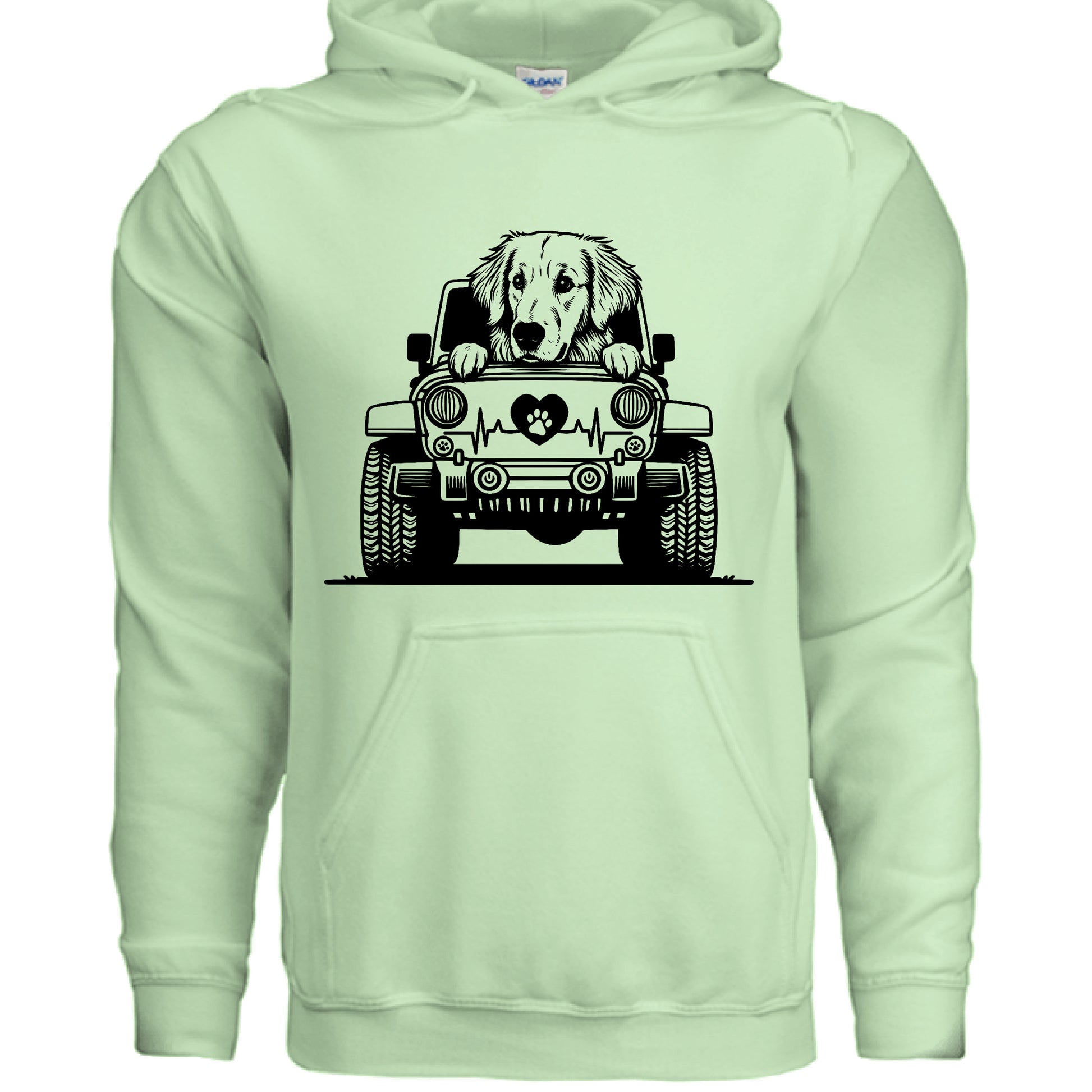 Jeep Autzen Golden Retriever Hoodie - Dog Lover Sweatshirt - Purrfect Pet Haven