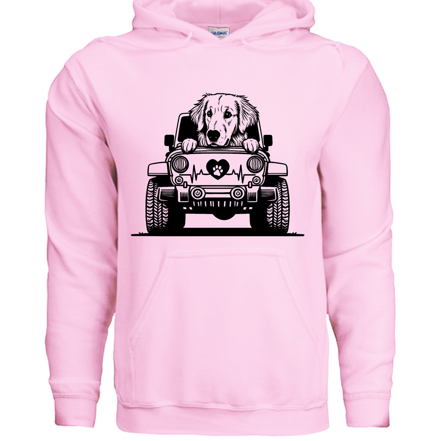 Jeep Autzen Golden Retriever Hoodie - Dog Lover Sweatshirt - Purrfect Pet Haven
