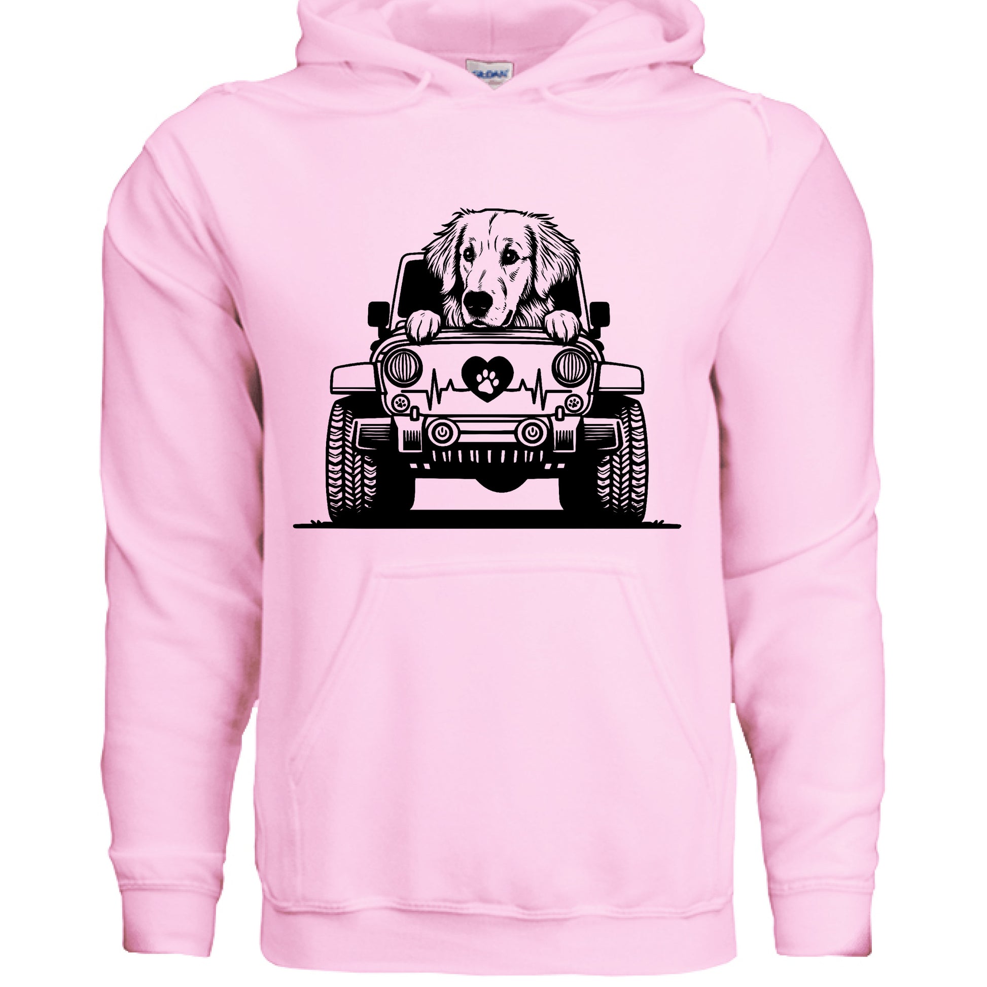 Jeep Autzen Golden Retriever Hoodie - Dog Lover Sweatshirt - Purrfect Pet Haven
