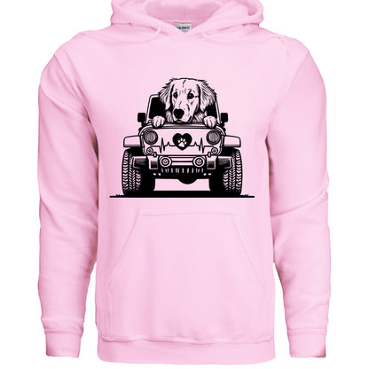Jeep Autzen Golden Retriever Hoodie - Dog Lover Sweatshirt - Purrfect Pet Haven