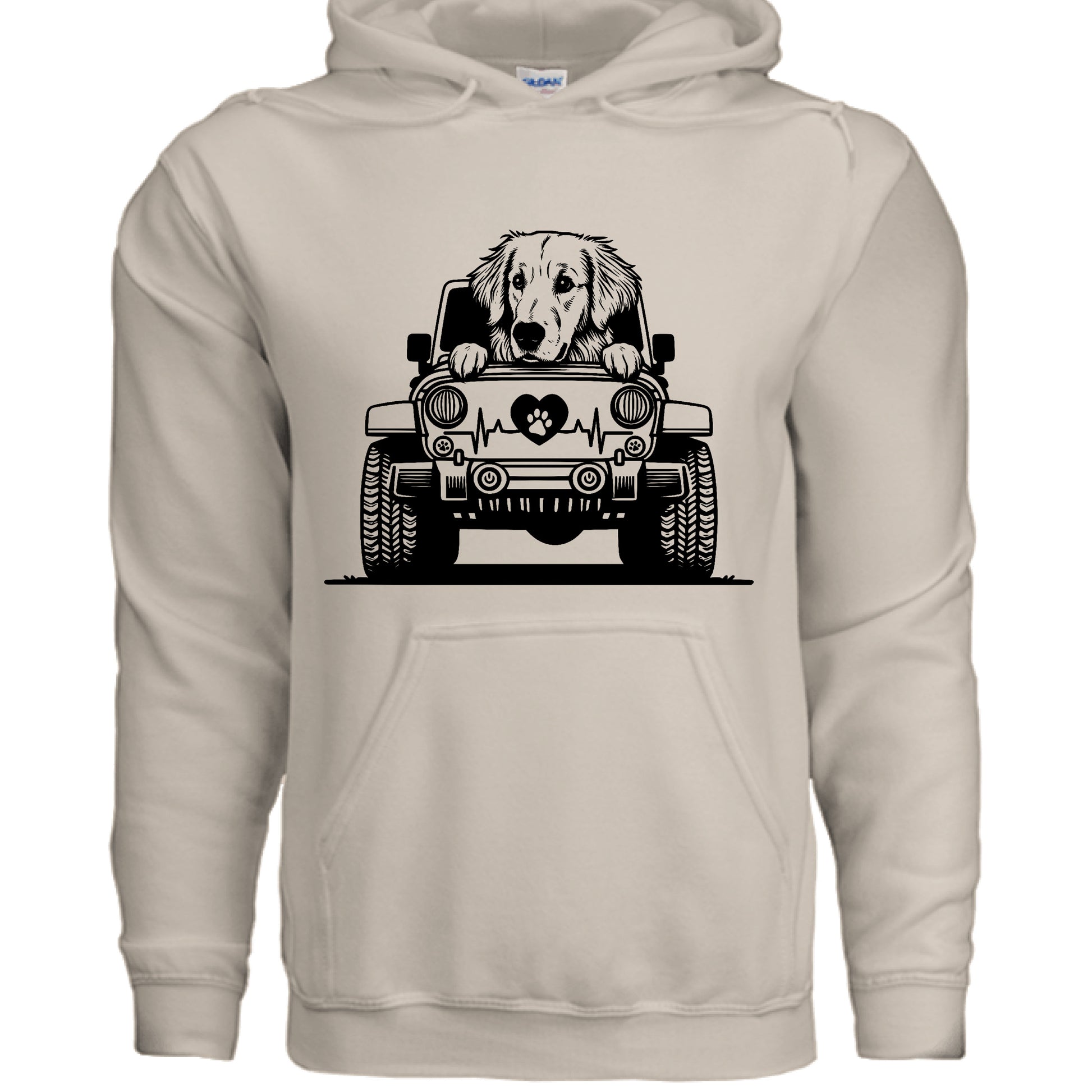 Jeep Autzen Golden Retriever Hoodie - Dog Lover Sweatshirt - Purrfect Pet Haven