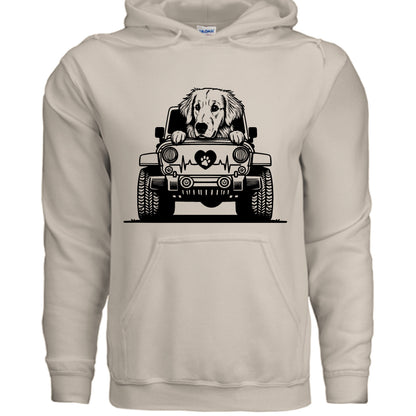 Jeep Autzen Golden Retriever Hoodie - Dog Lover Sweatshirt - Purrfect Pet Haven