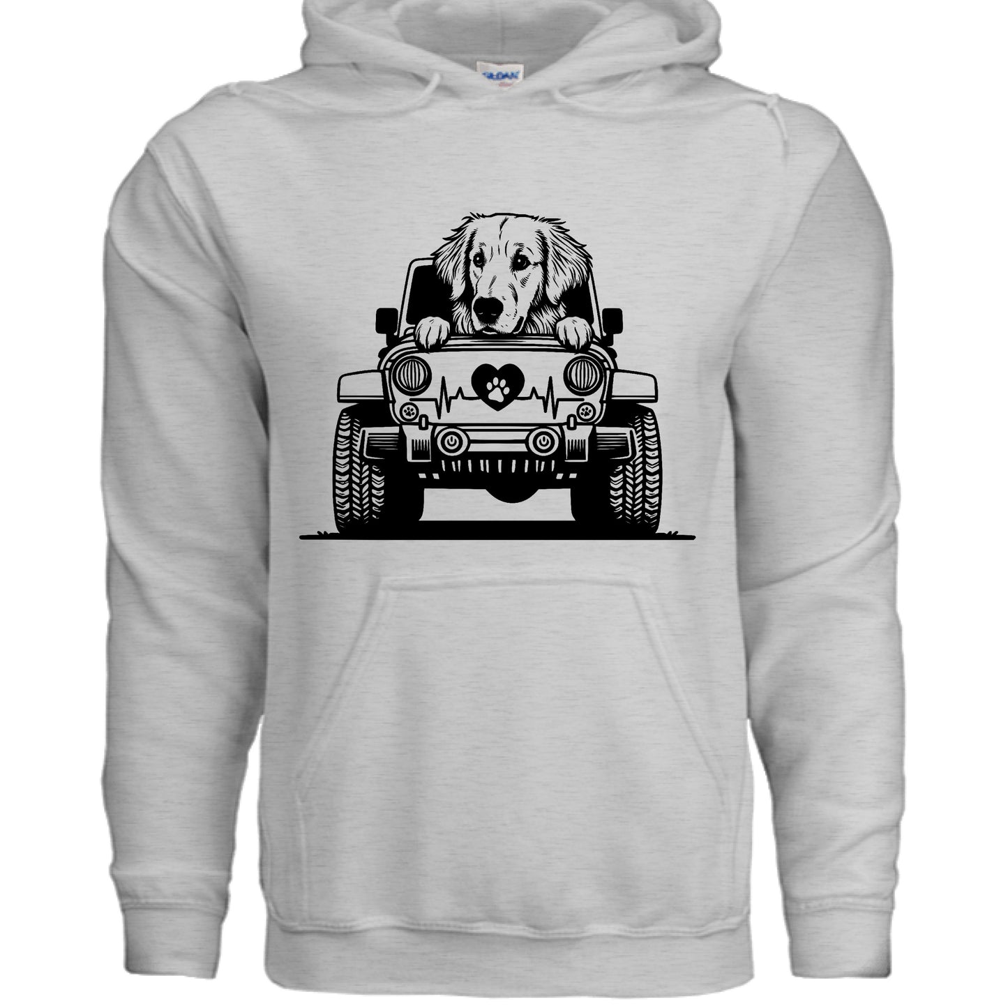 Jeep Autzen Golden Retriever Hoodie - Dog Lover Sweatshirt - Purrfect Pet Haven