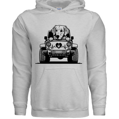 Jeep Autzen Golden Retriever Hoodie - Dog Lover Sweatshirt - Purrfect Pet Haven