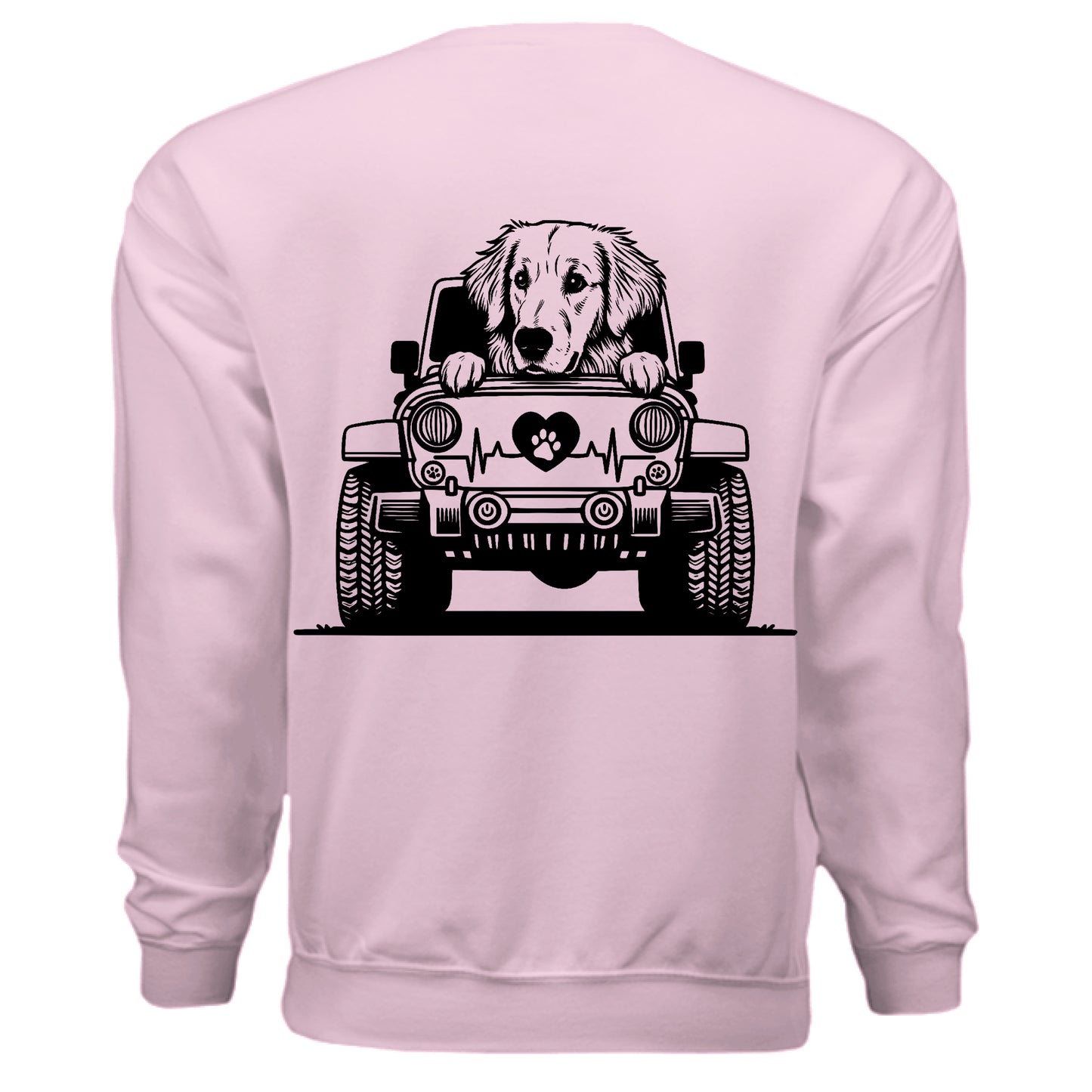 Auttie Jeep Sweatshirt - Golden Retriever Dog Lover Crewneck - Purrfect Pet Haven