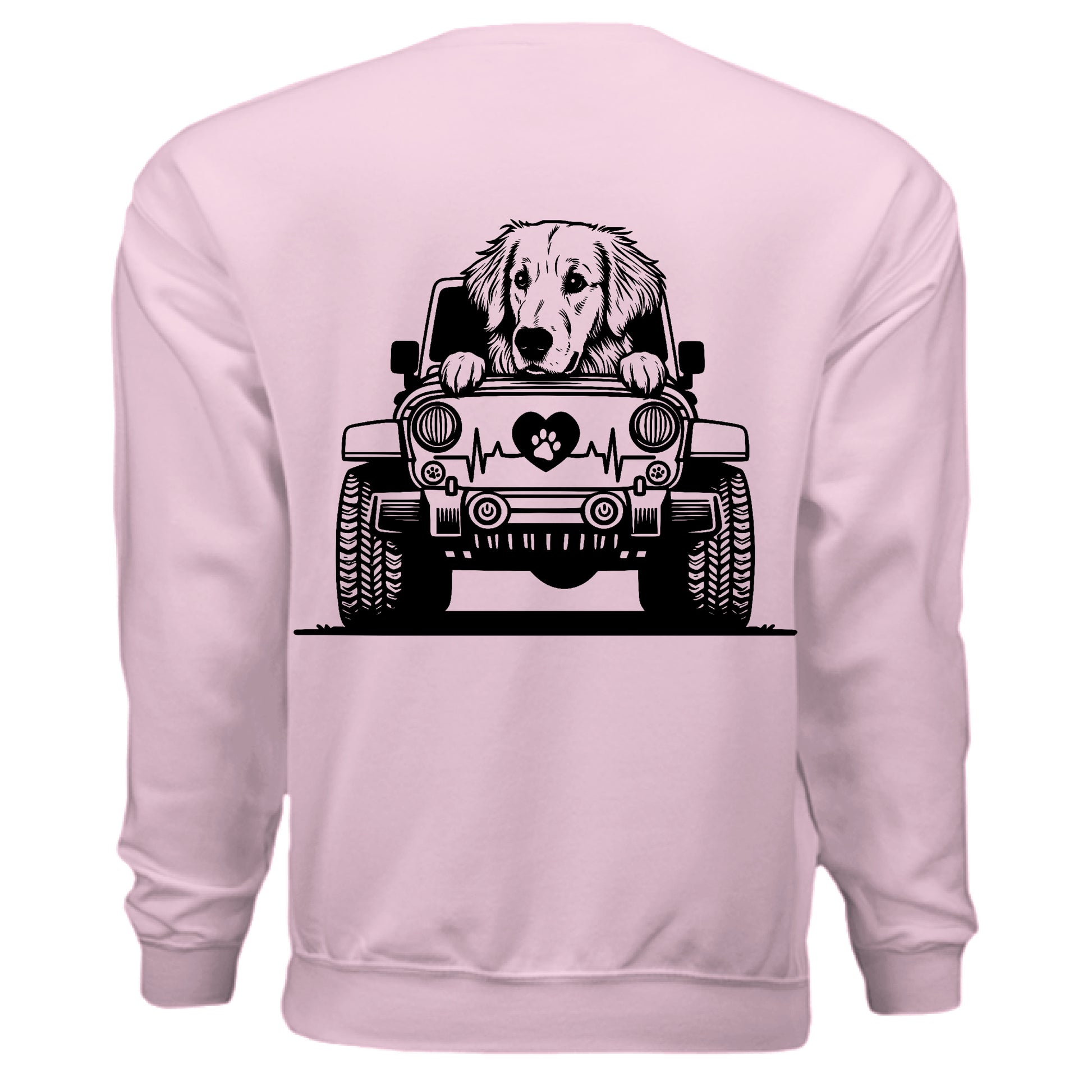 Auttie Jeep Sweatshirt - Golden Retriever Dog Lover Crewneck - Purrfect Pet Haven