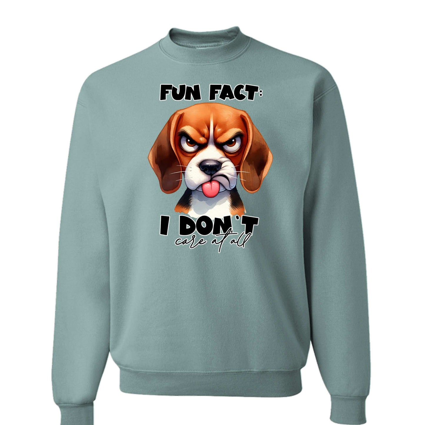 Fun Fact Don't Care Crewneck - Funny Sarcastic Sweatshirt - Purrfect Pet Haven