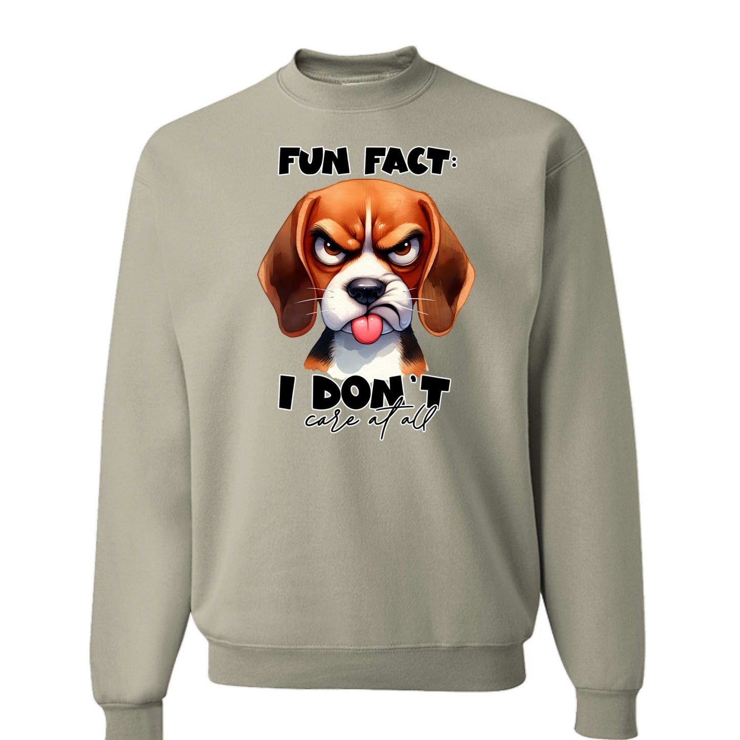 Fun Fact Don't Care Crewneck - Funny Sarcastic Sweatshirt - Purrfect Pet Haven