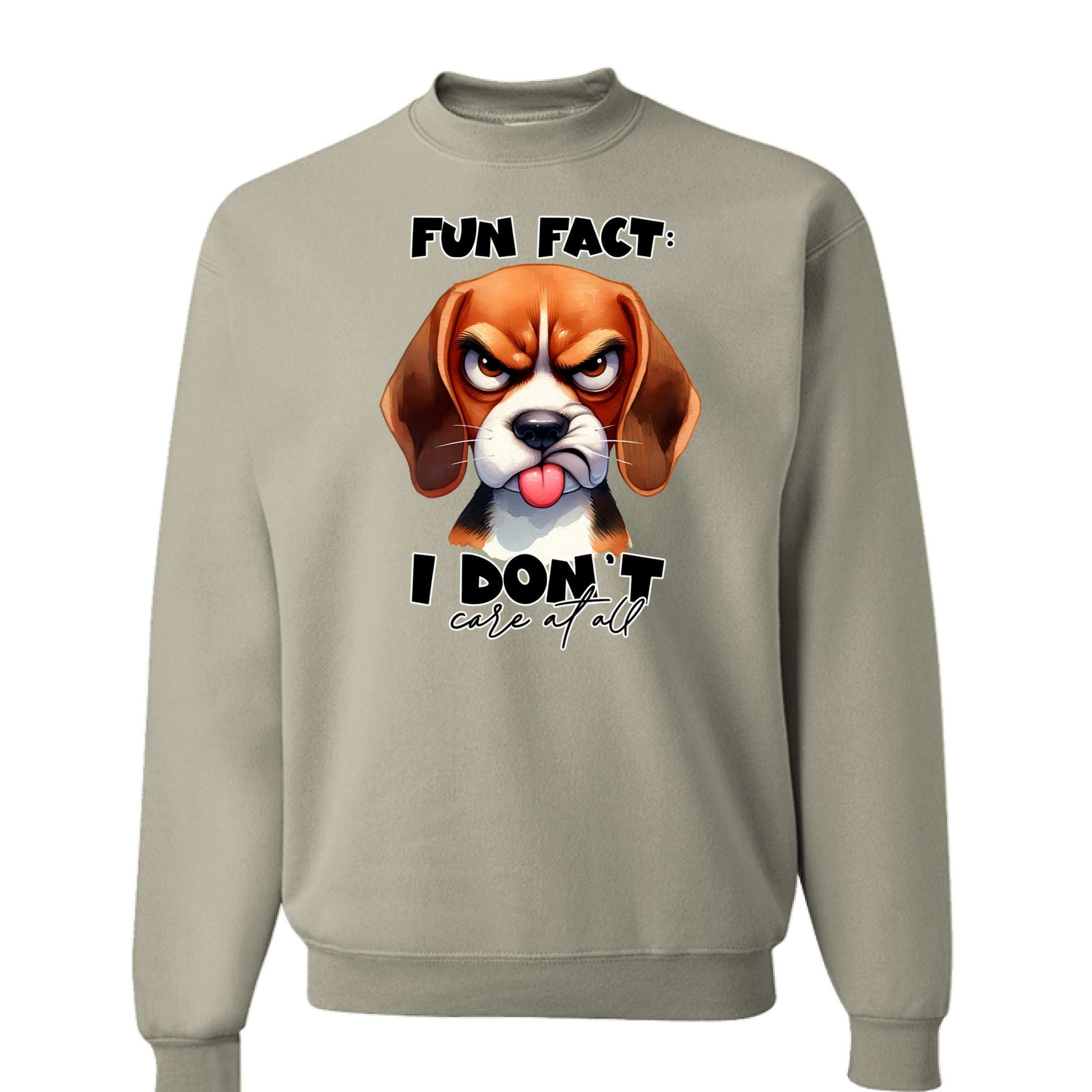 Fun Fact Don't Care Crewneck - Funny Sarcastic Sweatshirt - Purrfect Pet Haven