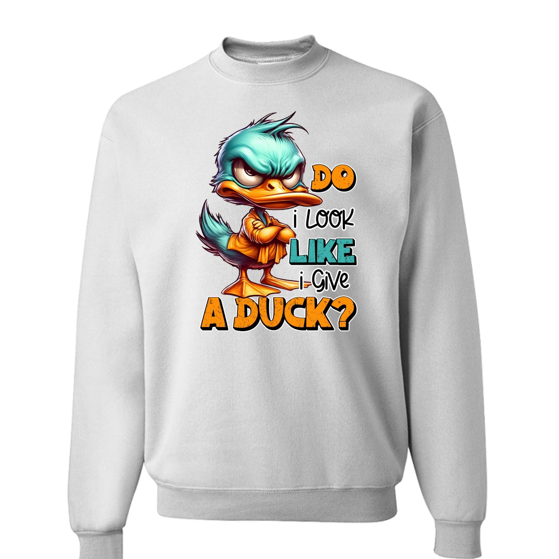 Give a Duck Crewneck - Funny Sarcastic Sweatshirt - Purrfect Pet Haven