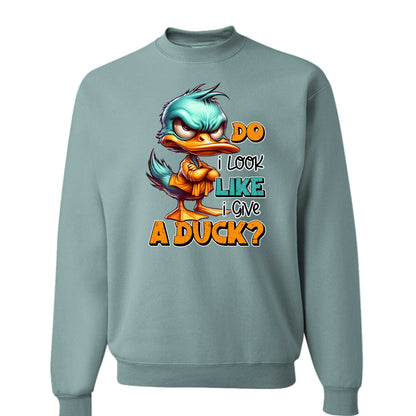 Give a Duck Crewneck - Funny Sarcastic Sweatshirt - Purrfect Pet Haven