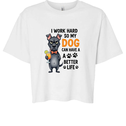 Work Hard for My Dog Tee - Funny Pet Parent T-Shirt - Purrfect Pet Haven