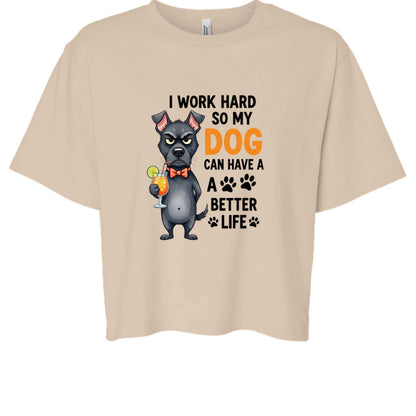 Work Hard for My Dog Tee - Funny Pet Parent T-Shirt - Purrfect Pet Haven