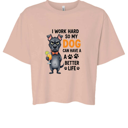 Work Hard for My Dog Tee - Funny Pet Parent T-Shirt - Purrfect Pet Haven
