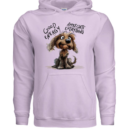 Good Energy Hoodie with Positive Dog Message - Purrfect Pet Haven