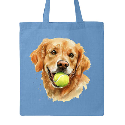 Golden Retriever Tote Bag with Tennis Ball Design - Purrfect Pet Haven