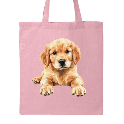 Golden Retriever Puppy Tote Bag - Adorable Baby Dog Canvas - Purrfect Pet Haven
