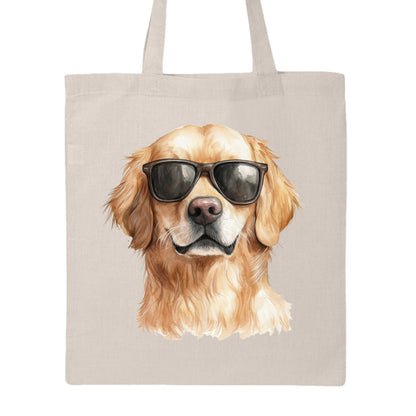 Golden Retriever Sunglasses Tote Bag - Cool Dog Canvas - Purrfect Pet Haven
