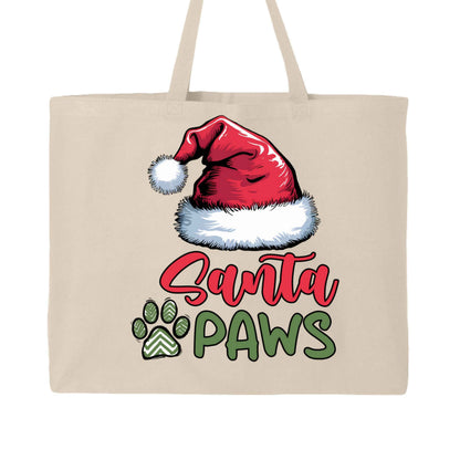 Santa Paws Holiday Tote with Santa Hat for Dog Lovers - Purrfect Pet Haven