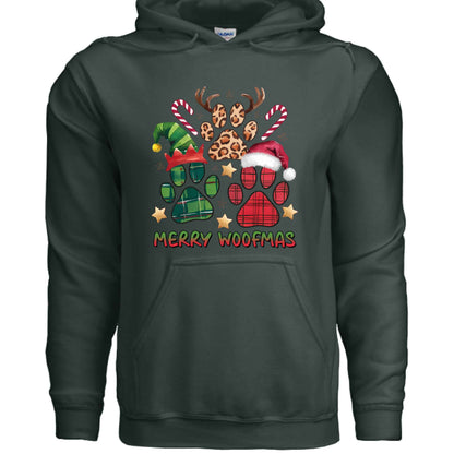 Merry Woofmas Holiday Hoodie with Reindeer Antlers for Dogs - Purrfect Pet Haven