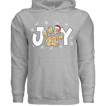 Joy Paw Hoodie - Festive Christmas Pet Lover Sweatshirt - Purrfect Pet Haven