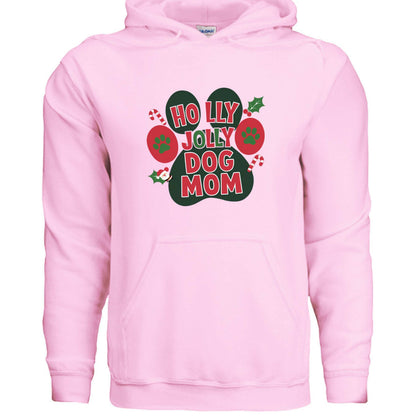 Holly Dog Mom Hoodie - Festive Christmas Pet Lover Gift - Purrfect Pet Haven
